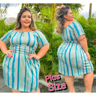 Vestido Plus Size Feminino Modelo Ciganinha Tecido Romantic Luxo Várias Estampas Revenda