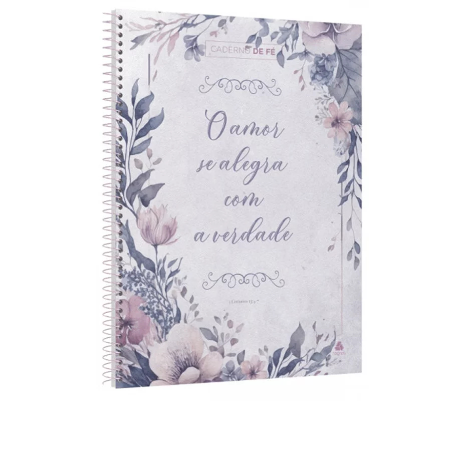 Caderno de Fé | 1 Corintios 13:4-7 | Capa Dura Espiral