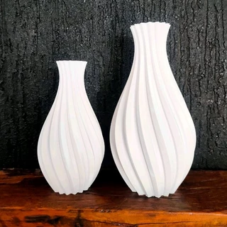 Kit 2 Vasos Decorativos Mesa Stylish 3D