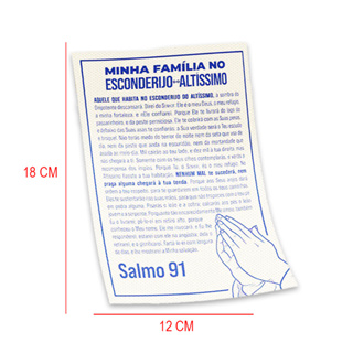 Folheto Proteção Divina salmo 91 20x14cm – 500 unidades - Novo