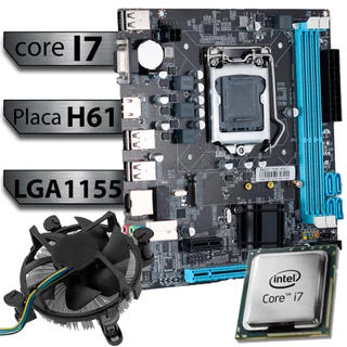 Kit Pl Mãe H61 + Processador I7 2600 + Cooler