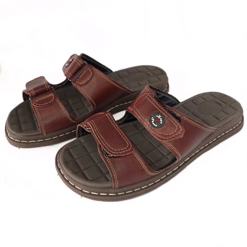 Sandália de couro papete Kaps Shoes Chinela papete ortopédica Couro oferta chinelo