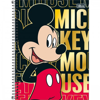CADERNO ESPIRAL CAPA DURA UNIVERSITÁRIO 10 MATÉRIAS MICKEY 160 FOLHAS