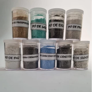 Kit 5 Pó de Mironga para ritual e simpatias