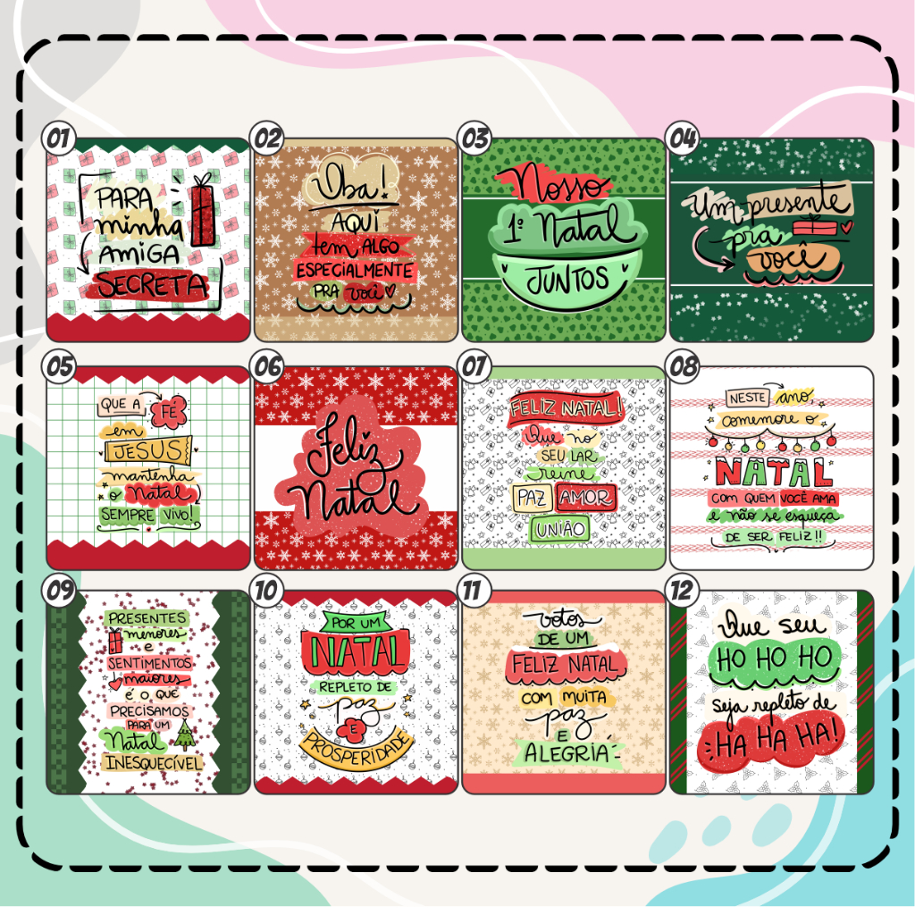 200 Tags de Natal, Mini Cartão cliente, plaquinhas gratidão. | Shopee ...