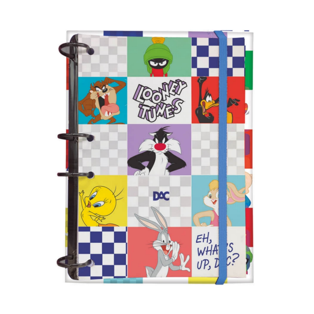 Fichário Colegial DAC c/ 144 Folhas Decoradas - Looney Tunes