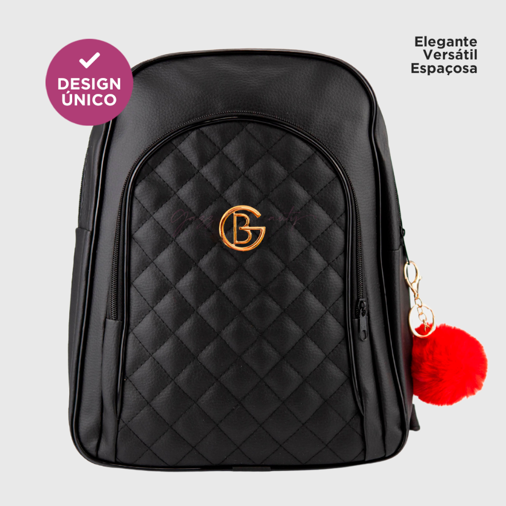 Mochila Mochilinha Bolsa Feminina Fashion C/ Alças Regulavel + Chaveiro Pompom Barata Promoção