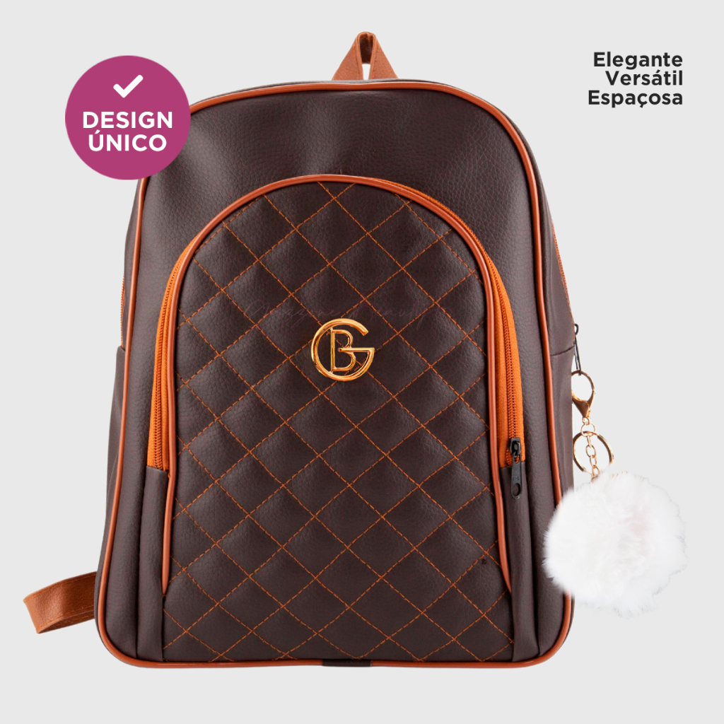 Bolsa Mochila Feminina Premium Com Pompom Super Promoção