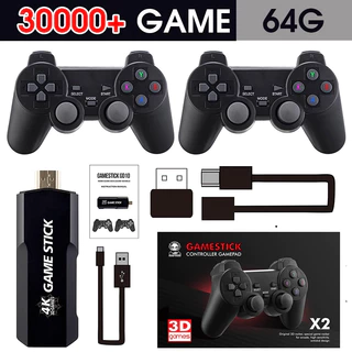 Video Game Stick 2 - Console 4k GD10 64GB 37000 MIL Jogos + 2 Controles a Pronta Entrega Jogos Retrô Para PSP PS1 GBA