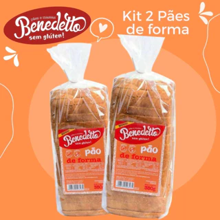 KIT PÃO DE FORMA SEM LACTOSE SEM GLÚTEN BENEDETTO - KIT 2 UNIDADES