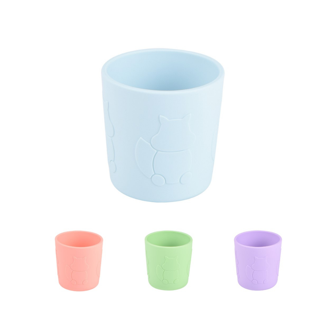 Copo de Treinamento Silicone Alimentar 180ml Bebê Infantil Gatinho Não Machuca Não quebra