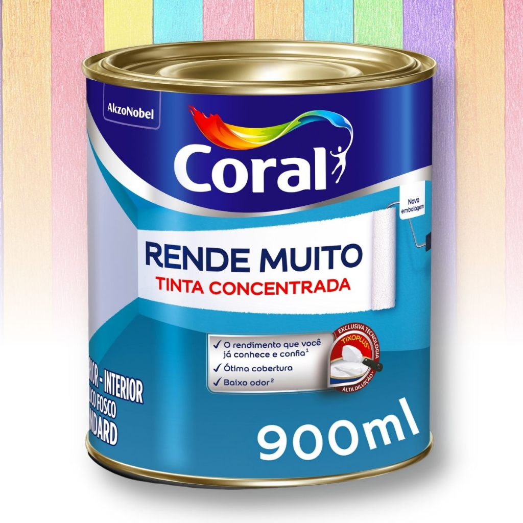 Tinta Coral Rende Muito 800ml Escolha A Cor Tinta De Parede para ...