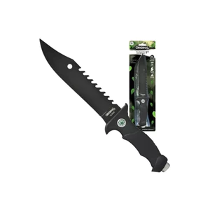 Faca Esportiva com bússola tática Com Bainha de nylon caça pesca camping churrasco