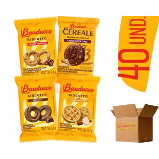 40un Biscoitos Amanteigados Em Sachê Bauducco Bolacha Sortidas Unitarias 11g