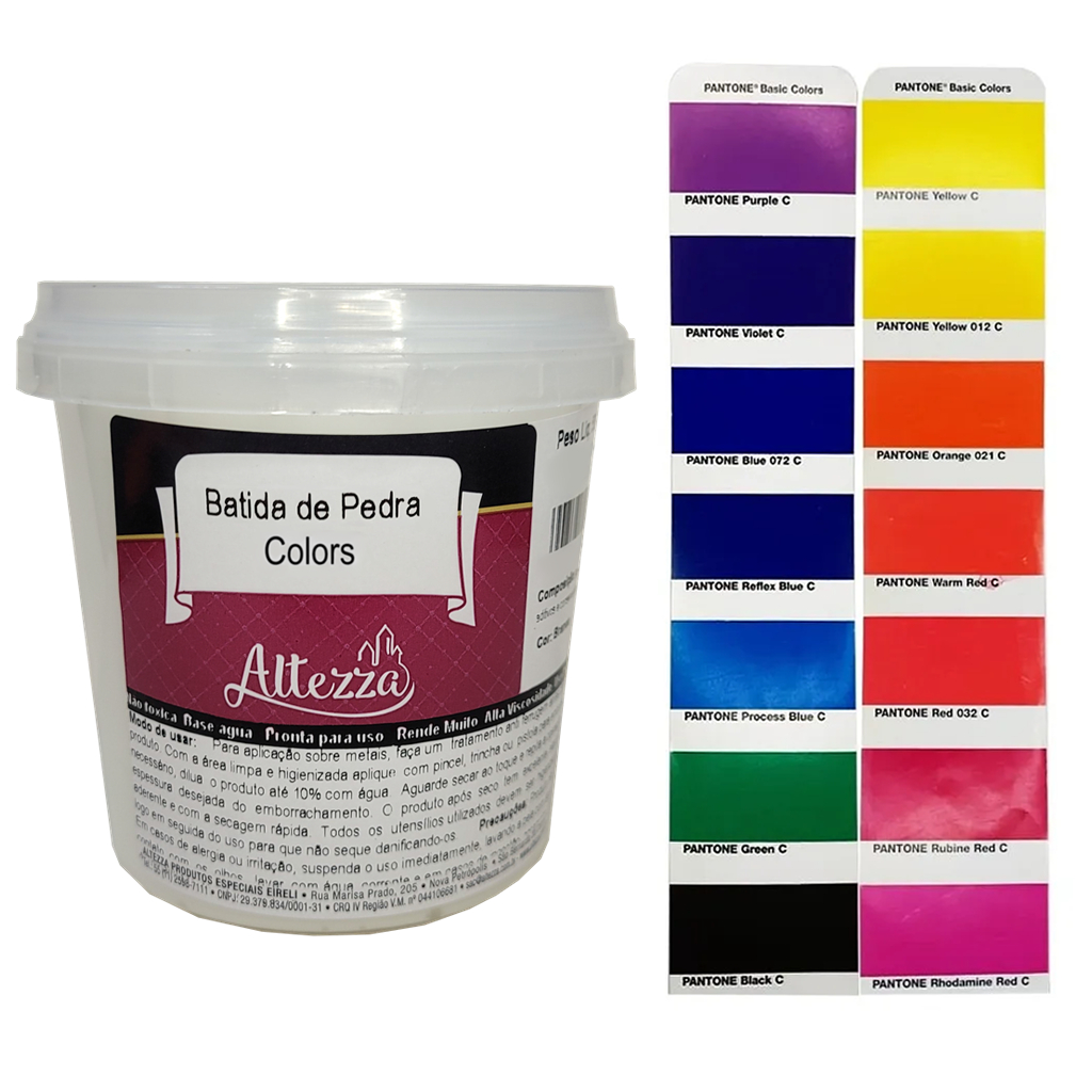 Batida De Pedra Colors 450g Altezza | Emborrachamento Tinta ...