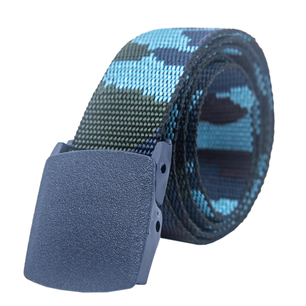 Moda Cinto Largo Masculino Nylon Fivela de Plástico