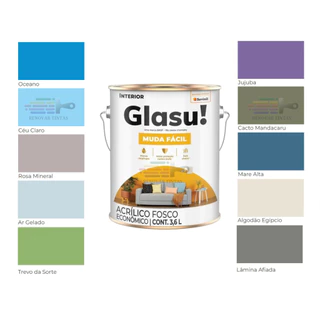 Tinta Acrílica Anti Mofo Suvinil Glasu 3,6l - Escolha a Cor