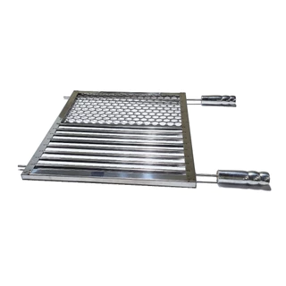 Grelha Parrila Moeda Inox Uruguaia Para Churrasco Reforçada