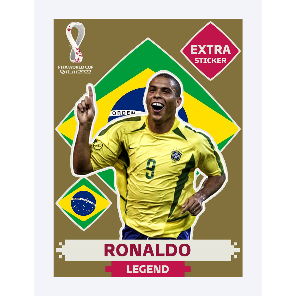 Lote com 4 Figurinhas Extras Legend Bronze (Neymar + Messi + CR7 + Mbappé)  da Copa do Mundo do Qatar 2022 - Itens de Coleção Difíceis