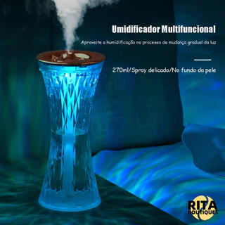 Umidificador De Ar Ultrassônico Com Luz Noturna E Aromatizador De Ambiente Escritório 270ml Difusor Escritório Com Umidificação Silenciosa