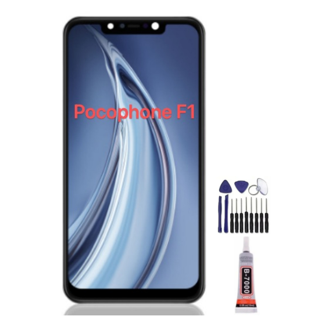 Custodia a portafoglio in pelle per Xiaomi Pocophone F1