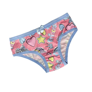 Kit Calcinha Infantil Forro 100% Algodão Lindas Estampas e Super Confortáveis