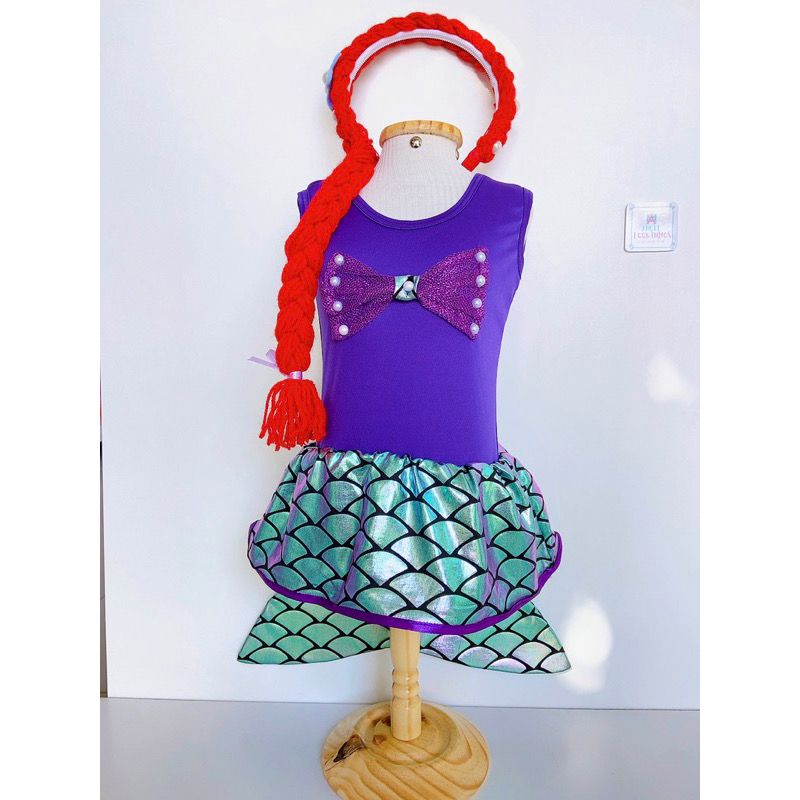 Roupa Fantasia Sereia Mesversario C Tiara Ariel Bebe Menina no Shoptime