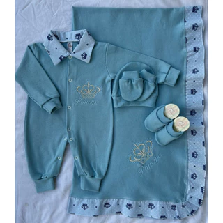 Saída de Hospital Masculina Lisa 100 % Algodão Kit com 5 peças