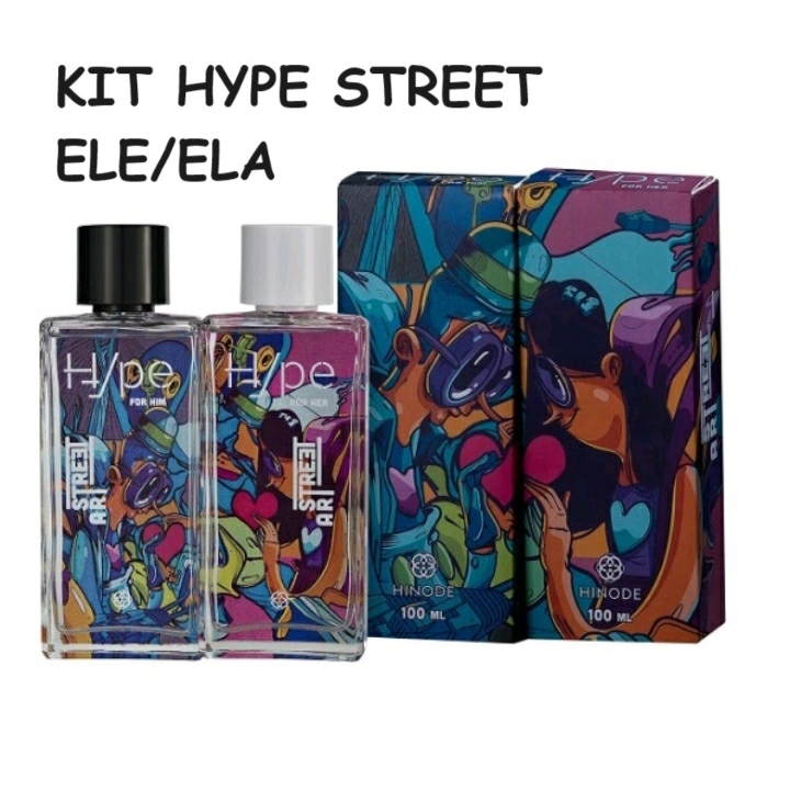 COLE O DOS 2 PERFUMES HYPE STREET MASCULINO E FEMININO HINODE