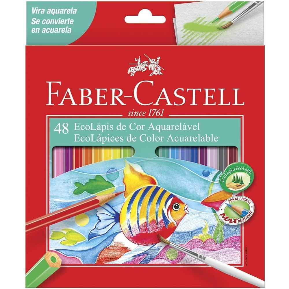Lápis de Cor Aquarela 48 Cores Faber Castell