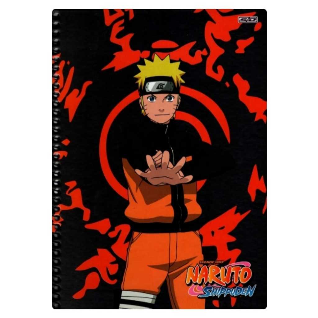 Caderno Espiral Univ Naruto Shiippuden Hokage 1Mat 80 Fls SD