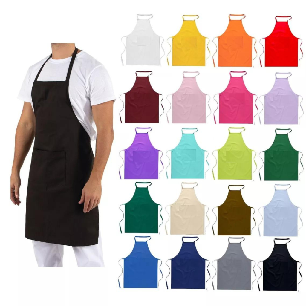 Avental C/Bolso Reforçado Cozinha Churrasqueiro Restaurante Uniforme Avental Oxford Buffet, uniforme, cozinha, churrasqueiro