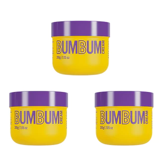 Kit 3x Bumbum Cream - Creme Para Celulite, Estrias E Foliculite