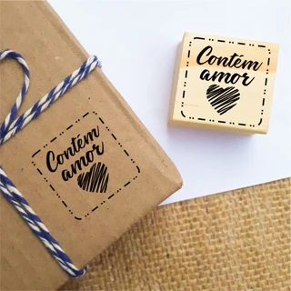 Carimbo contém amor - 4cmx4cm - EMB007