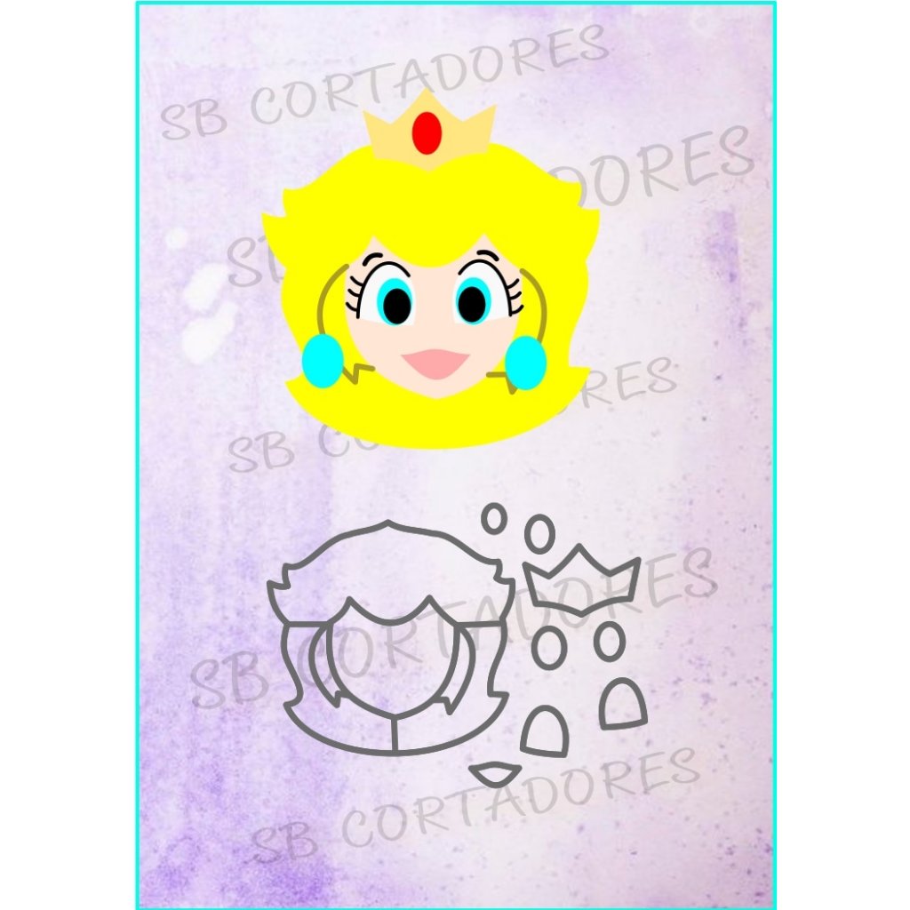 cortador rosto princesa peach (super mario) | Shopee Brasil