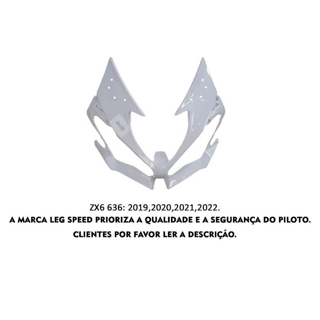 CARENAGEM FRONTAL ZX6 636 2019 A 2022 SEM PINTURA
