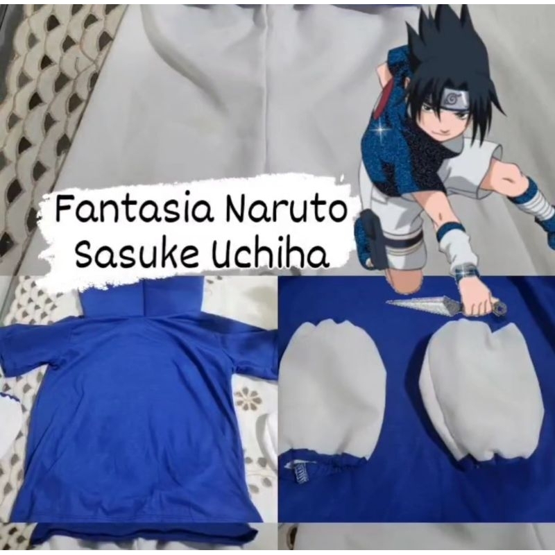 Fantasia De Cosplay Do Anime Uchiha Sasuke, Roupa De Criança Para