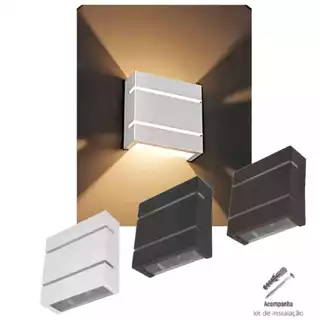 Kit 8 Arandelas Luminárias Decoração Para Muros Parede Jardim Condomínio Chácara Sitio
