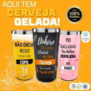 Copo Termico Personalizado Aço Inox Interno Cerveja Chopp Nf-e