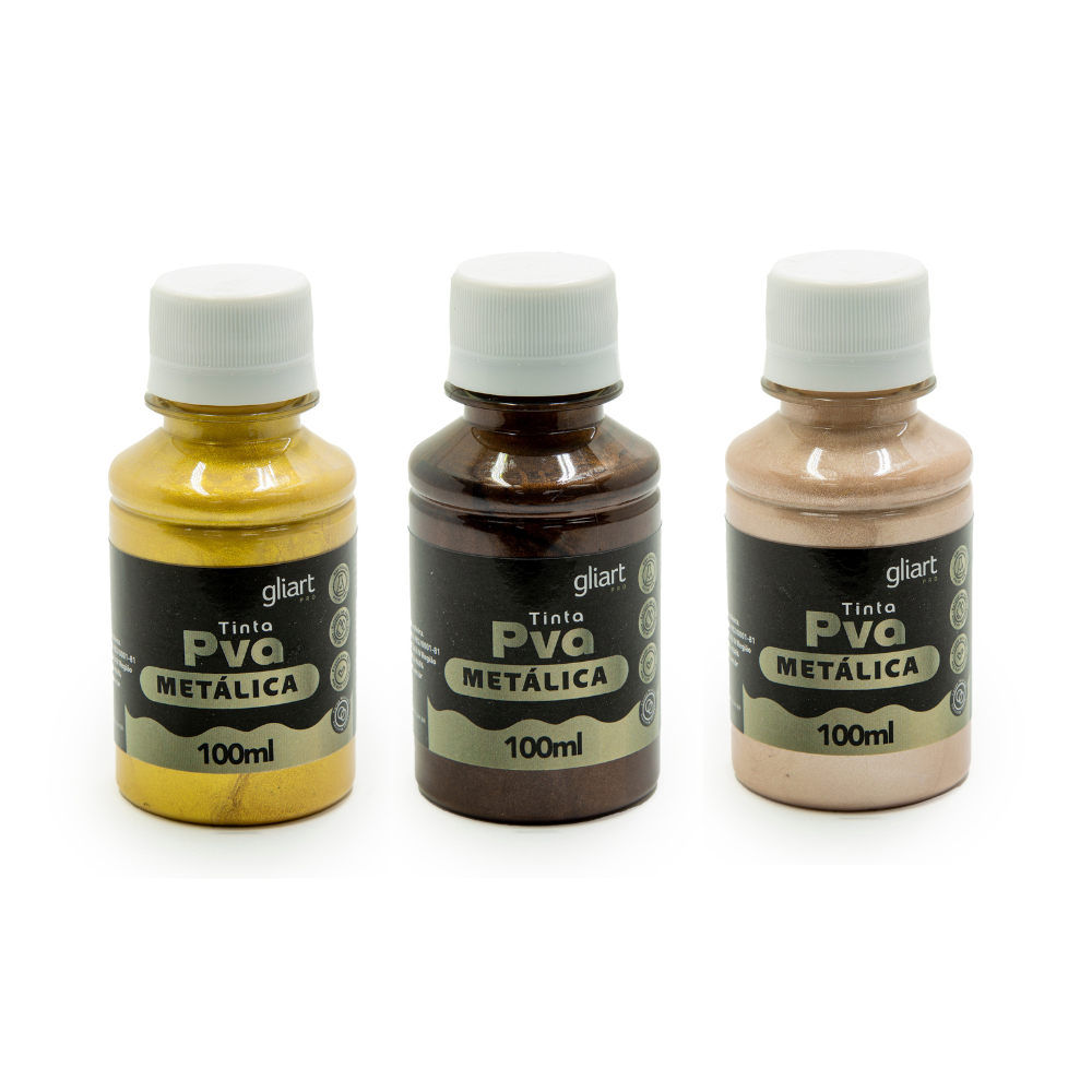 Tinta Pva Metalica 100ml Gliart