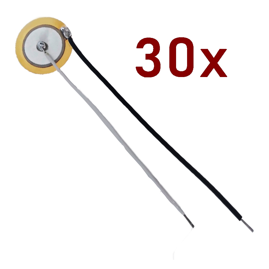 30 Unid // Piezo cápsula pastilha piezoelétrica 20mm ou 2cm piezoelétrico transdutor