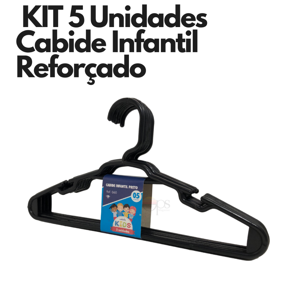 Kit 30 Unidades Cabides Infantis Reforçado Roupa Infantil Bebê Cor