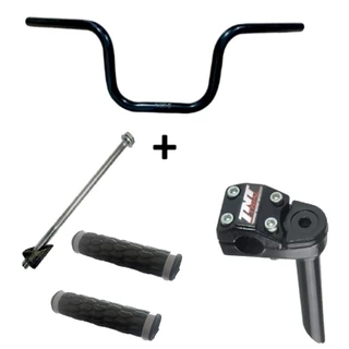 Guidão Para Bicicleta Tipo CG Titan Kit Com Mesa Alumínio 22,1mm + Parafuso Expander E Manopla de Montagem