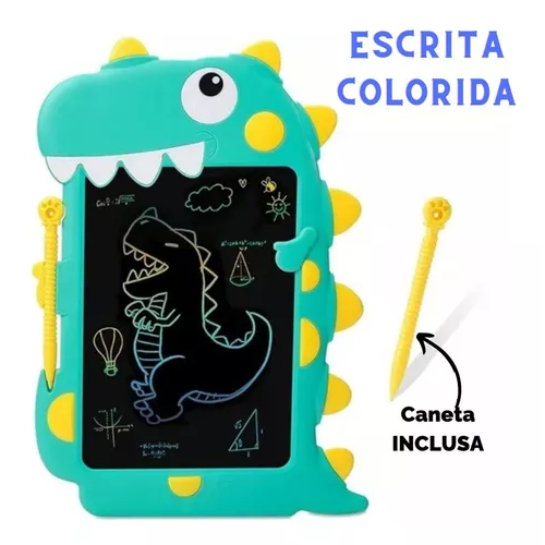 Tablet Lousa Mágica Educativo Dinossauro Brinquedo Infantil Dino tela LCD personagens