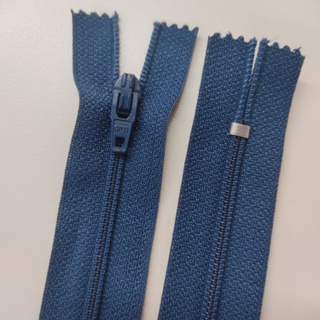 Zí­per 18cm Corrente OPTI Nylon Azul Petróleo Comum - 10 Unidades