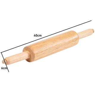 Rolo De Madeira 40CM Massas Macarrão Pão E Pizza Multiuso Domestico Restaurantes Cozinha Resistente em Oferta na Shopee