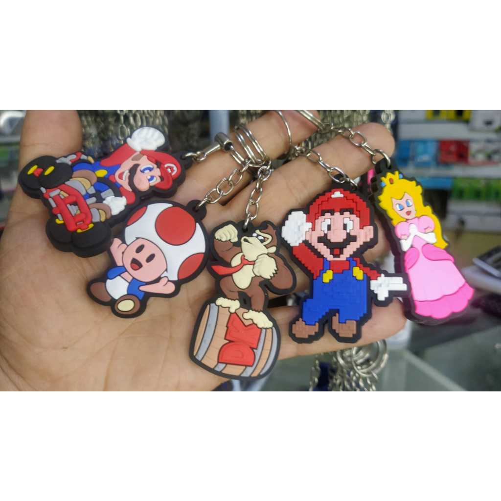 Chaveiro do Personagem Super Mario Emborrachado Alto Relevo(escolher) em Oferta na Shopee
