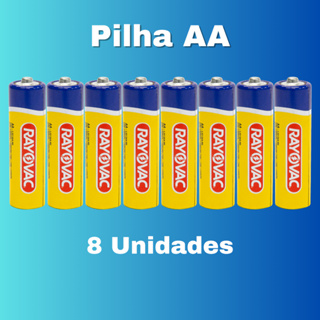 Pilha AA Comum 2, 4, 8 ou 12 Und Rayovac Amarelinhas