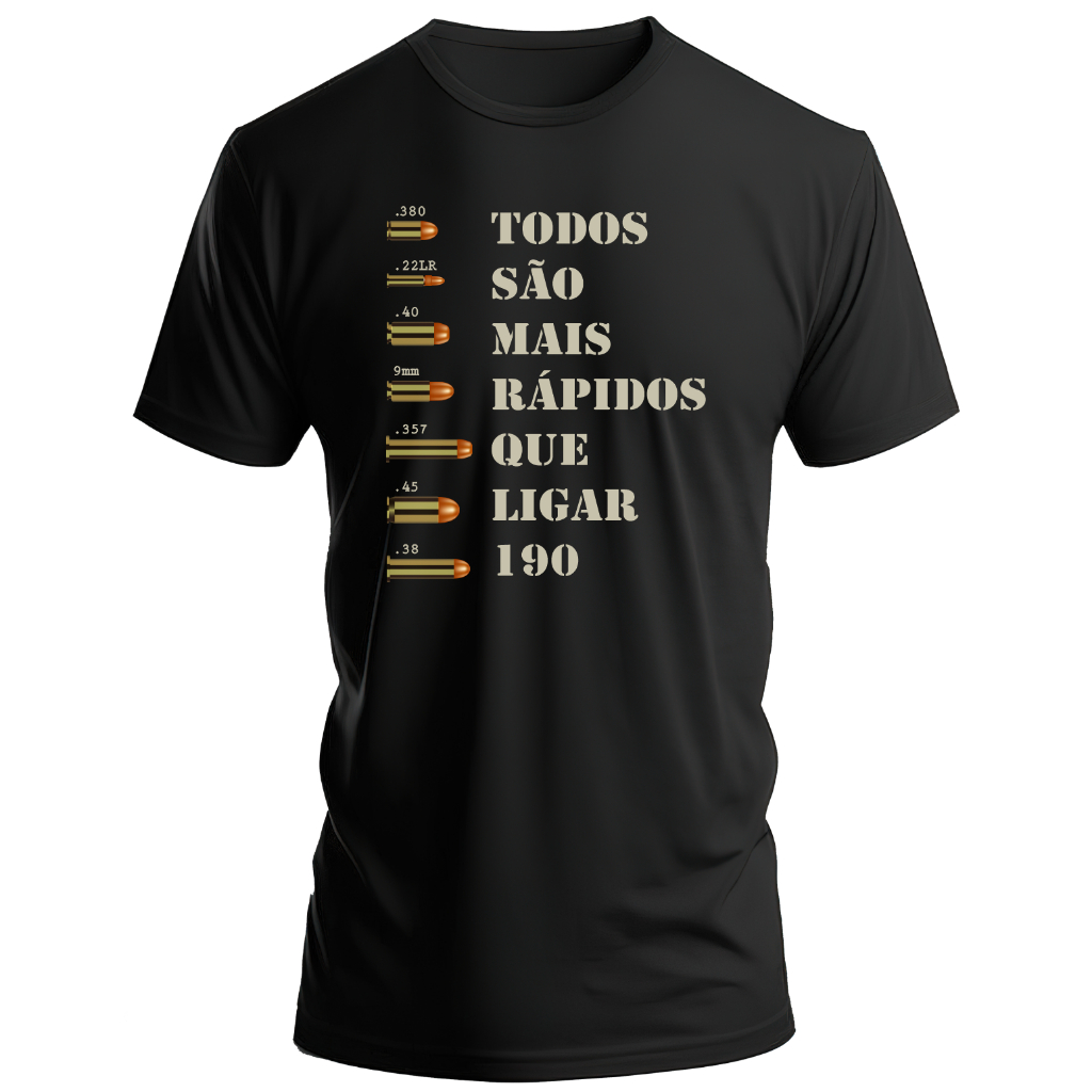 Camiseta Masculina 100% algodão Manga Curta Gola Careca Militar