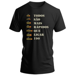 Camiseta Masculina 100% algodão Manga Curta Gola Careca Militar